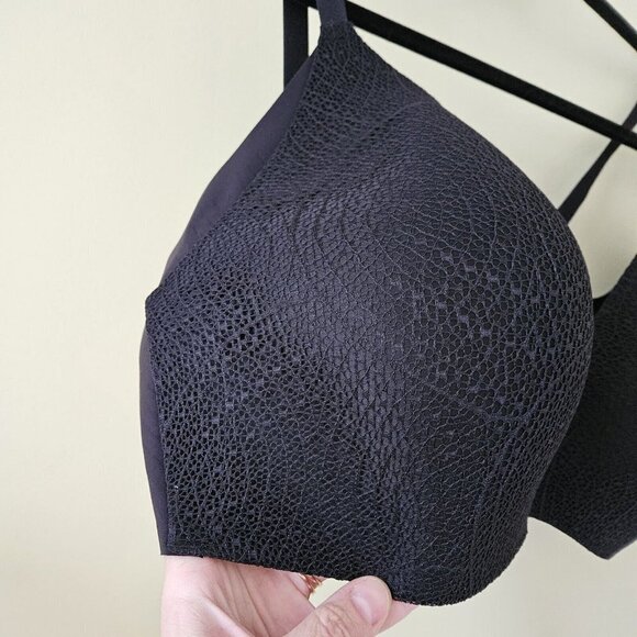 KNIX Lace Wireless Seamless Bra Black Adjustable Straps Your Lace WingWoman 8+ - Picture 2 of 11